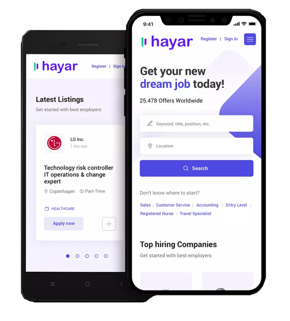 HAYAR mobile app for employers to post jobs and manage hiring in Canada